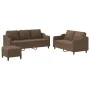 Juego de sofás con cojines 3 piezas tela marrón von , Sofas - Ref: Foro24-3201845, Preis: 557,99 €, Rabatt: %