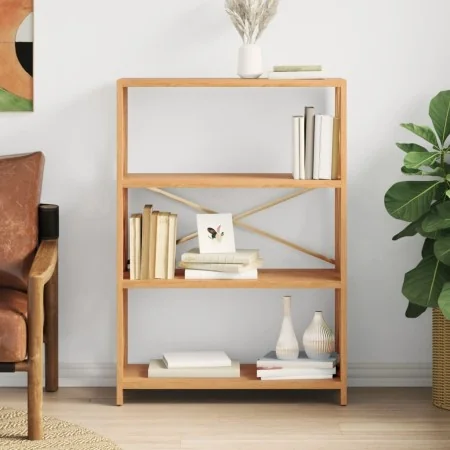 Estantería de 4 niveles madera maciza de roble 80x30x112 cm by , Bookcases and shelves - Ref: Foro24-353811, Price: 121,87 €,...