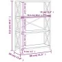 Estantería de 4 niveles madera maciza de roble 80x30x112 cm by , Bookcases and shelves - Ref: Foro24-353811, Price: 121,87 €,...