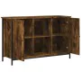 Mueble de TV madera de ingeniería roble ahumado 100x35x65 cm by , TV Furniture - Ref: Foro24-832780, Price: 85,83 €, Discount: %