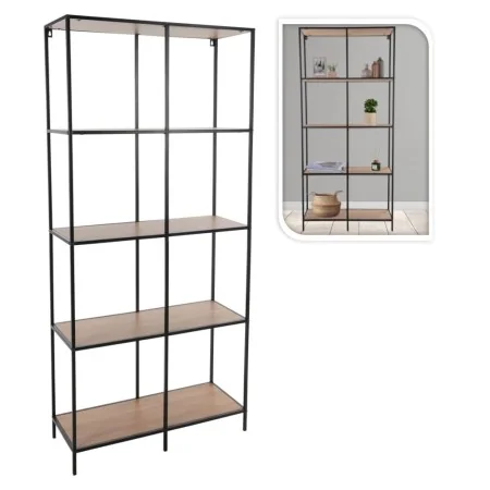 H&S Collection Estantería 4 alturas negro y natural 78x30x170 cm von , Bücherregale und Regale - Ref: Foro24-445853, Preis: 1...