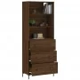 Aparador alto madera contrachapada marrón roble 69,5x34x180 cm de , Aparadores - Ref: Foro24-3189388, Precio: 155,93 €, Descu...