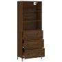 Aparador alto madera contrachapada marrón roble 69,5x34x180 cm de , Aparadores - Ref: Foro24-3189388, Precio: 155,93 €, Descu...
