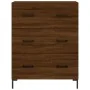 Aparador alto madera contrachapada marrón roble 69,5x34x180 cm de , Aparadores - Ref: Foro24-3189388, Precio: 155,93 €, Descu...
