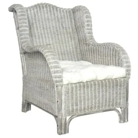 Sofá con cojín ratán natural y lino gris by , Sofas - Ref: Foro24-325464, Price: 250,14 €, Discount: %