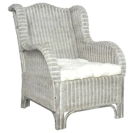 Sofá con cojín ratán natural y lino gris von , Sofas - Ref: Foro24-325464, Preis: 250,14 €, Rabatt: %