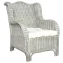 Sofá con cojín ratán natural y lino gris von , Sofas - Ref: Foro24-325464, Preis: 250,14 €, Rabatt: %