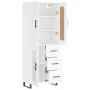 Aparador alto madera contrachapada blanco 69,5x34x180 cm by , Sideboards - Ref: Foro24-3199961, Price: 174,88 €, Discount: %
