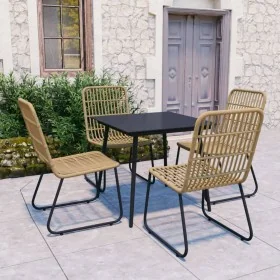 Juego de comedor para jardín 5 piezas ratán sintético y vidrio von , Gartensets - Ref: Foro24-3060232, Preis: 558,21 €, Rabat...
