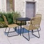 Juego de comedor para jardín 5 piezas ratán sintético y vidrio by , Garden sets - Ref: Foro24-3060232, Price: 558,17 €, Disco...
