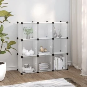 Estantería de cubos 9 compartimentos y puertas PP transparente by , Shoe racks and shoe organizers - Ref: Foro24-340557, Pric...