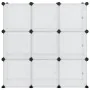 Estantería de cubos 9 compartimentos y puertas PP transparente by , Shoe racks and shoe organizers - Ref: Foro24-340557, Pric...