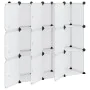 Estantería de cubos 9 compartimentos y puertas PP transparente by , Shoe racks and shoe organizers - Ref: Foro24-340557, Pric...