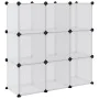 Estantería de cubos 9 compartimentos y puertas PP transparente by , Shoe racks and shoe organizers - Ref: Foro24-340557, Pric...