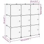 Estantería de cubos 9 compartimentos y puertas PP transparente by , Shoe racks and shoe organizers - Ref: Foro24-340557, Pric...
