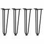 Patas de mesa tipo horquilla 4 uds acero macizo negro 42 cm by , Table legs - Ref: Foro24-4012440, Price: 51,70 €, Discount: %