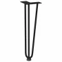 Patas de mesa tipo horquilla 4 uds acero macizo negro 42 cm by , Table legs - Ref: Foro24-4012440, Price: 51,70 €, Discount: %