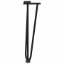 Patas de mesa tipo horquilla 4 uds acero macizo negro 42 cm by , Table legs - Ref: Foro24-4012440, Price: 51,70 €, Discount: %
