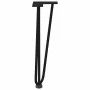 Patas de mesa tipo horquilla 4 uds acero macizo negro 42 cm by , Table legs - Ref: Foro24-4012440, Price: 51,70 €, Discount: %