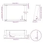 Patas de mesa centro forma U 2uds acero antracita 50x(30-31) cm by , Table legs - Ref: Foro24-4012746, Price: 63,23 €, Discou...