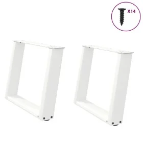 Patas de mesa de centro forma U 2uds acero blanco 70x(42-43) cm by , Table legs - Ref: Foro24-4012773, Price: 78,06 €, Discou...