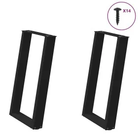Patas para mesa comedor forma U 2uds acero negro 50x(72-73)cm von , Tischbeine - Ref: Foro24-4012784, Preis: 82,87 €, Rabatt: %