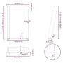 Patas para mesa comedor forma U 2uds acero negro 50x(72-73)cm de , Patas para mesas - Ref: Foro24-4012784, Precio: 82,84 €, D...
