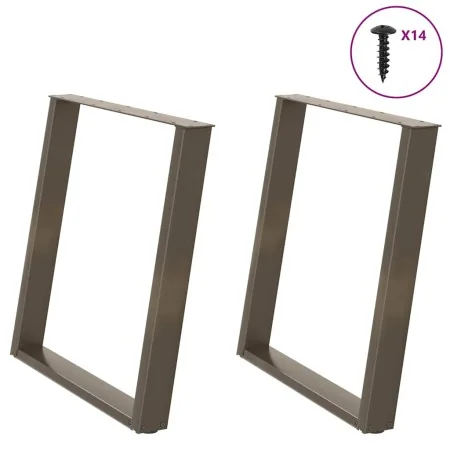 Patas para mesa comedor forma U 2uds acero natural 80x(72-73)cm von , Tischbeine - Ref: Foro24-4012799, Preis: 91,75 €, Rabat...