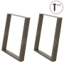 Patas para mesa comedor forma U 2uds acero natural 80x(72-73)cm von , Tischbeine - Ref: Foro24-4012799, Preis: 91,75 €, Rabat...