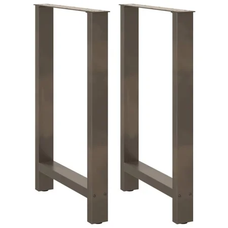Patas para mesa de centro de acero natural 2 uds 60x(90-91) cm by , Table legs - Ref: Foro24-4013335, Price: 95,00 €, Discoun...