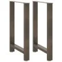 Patas para mesa de centro de acero natural 2 uds 60x(90-91) cm by , Table legs - Ref: Foro24-4013335, Price: 95,00 €, Discoun...