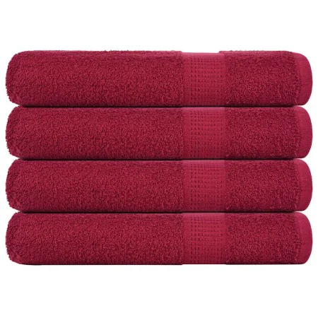 Toallas 4 uds 100% algodón burdeos 100x200 cm 600 gsm by , Towels - Ref: Foro24-136747, Price: 59,12 €, Discount: %