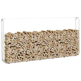 Leñero acero galvanizado 300x25x150 cm by , Firewood bags and holders - Ref: Foro24-4100707, Price: 42,70 €, Discount: %