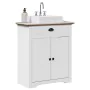 Mueble de baño con lavabo BODO blanco y marrón 70x35x80 cm von , Badezimmermöbel - Ref: Foro24-4016864, Preis: 173,59 €, Raba...