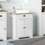 Mueble de baño con lavabo BODO blanco y marrón 70x35x80 cm von , Badezimmermöbel - Ref: Foro24-4016864, Preis: 173,59 €, Raba...