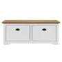 Banco de recibidor BODO blanco y marrón 114x40x45 cm by , Benches for halls and storage - Ref: Foro24-4016870, Price: 142,60 ...