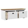Banco de recibidor BODO blanco y marrón 114x40x45 cm by , Benches for halls and storage - Ref: Foro24-4016870, Price: 142,60 ...