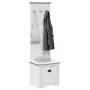 Mueble de entrada con ganchos BODO blanco 50x40x157 cm by , Benches for halls and storage - Ref: Foro24-4016872, Price: 100,0...