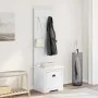 Mueble de entrada con ganchos BODO blanco 50x40x157 cm by , Benches for halls and storage - Ref: Foro24-4016872, Price: 100,0...