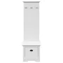 Mueble de entrada con ganchos BODO blanco 50x40x157 cm by , Benches for halls and storage - Ref: Foro24-4016872, Price: 100,0...
