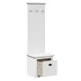 Mueble de entrada con ganchos BODO blanco 50x40x157 cm by , Benches for halls and storage - Ref: Foro24-4016872, Price: 100,0...