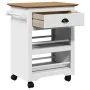 Carrito de cocina BODO blanco y marrón 67,5x45x80 cm von , Küchen- und Speisewagen - Ref: Foro24-4016879, Preis: 108,75 €, Ra...
