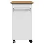 Carrito de cocina BODO blanco y marrón 67,5x45x80 cm von , Küchen- und Speisewagen - Ref: Foro24-4016879, Preis: 108,75 €, Ra...