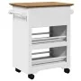 Carrito de cocina BODO blanco y marrón 67,5x45x80 cm von , Küchen- und Speisewagen - Ref: Foro24-4016879, Preis: 108,75 €, Ra...