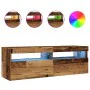 Mueble TV luces LED madera ingeniería envejecida 120x35x40 cm von , TV-Möbel - Ref: Foro24-856305, Preis: 102,67 €, Rabatt: %