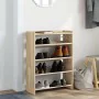 Mueble zapatero madera contrachapada roble sonoma 60x25x81 cm de , Zapateros y organizadores de calzado - Ref: Foro24-859880,...