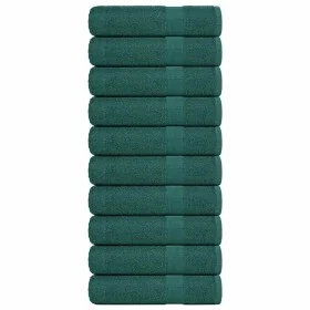 Toallas de baño 10 uds verde 100x150 cm 360 gsm 100% algodón by , Towels - Ref: Foro24-136862, Price: 100,36 €, Discount: %