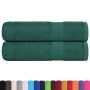 Toallas de ducha 2 uds 100% algodón verde 70x140 cm 360 gsm by , Towels - Ref: Foro24-136857, Price: 26,91 €, Discount: %
