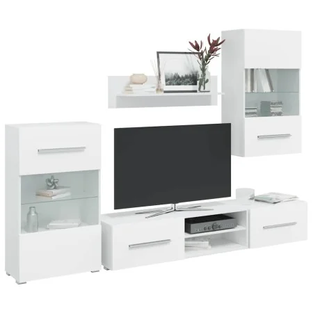 Muebles para TV 5 piezas con iluminación LED blanco mate von , TV-Möbel - Ref: Foro24-3324229, Preis: 478,22 €, Rabatt: %