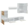 Muebles de TV 5 piezas con iluminación LED roble artesanal by , TV Furniture - Ref: Foro24-3324234, Price: 478,22 €, Discount: %